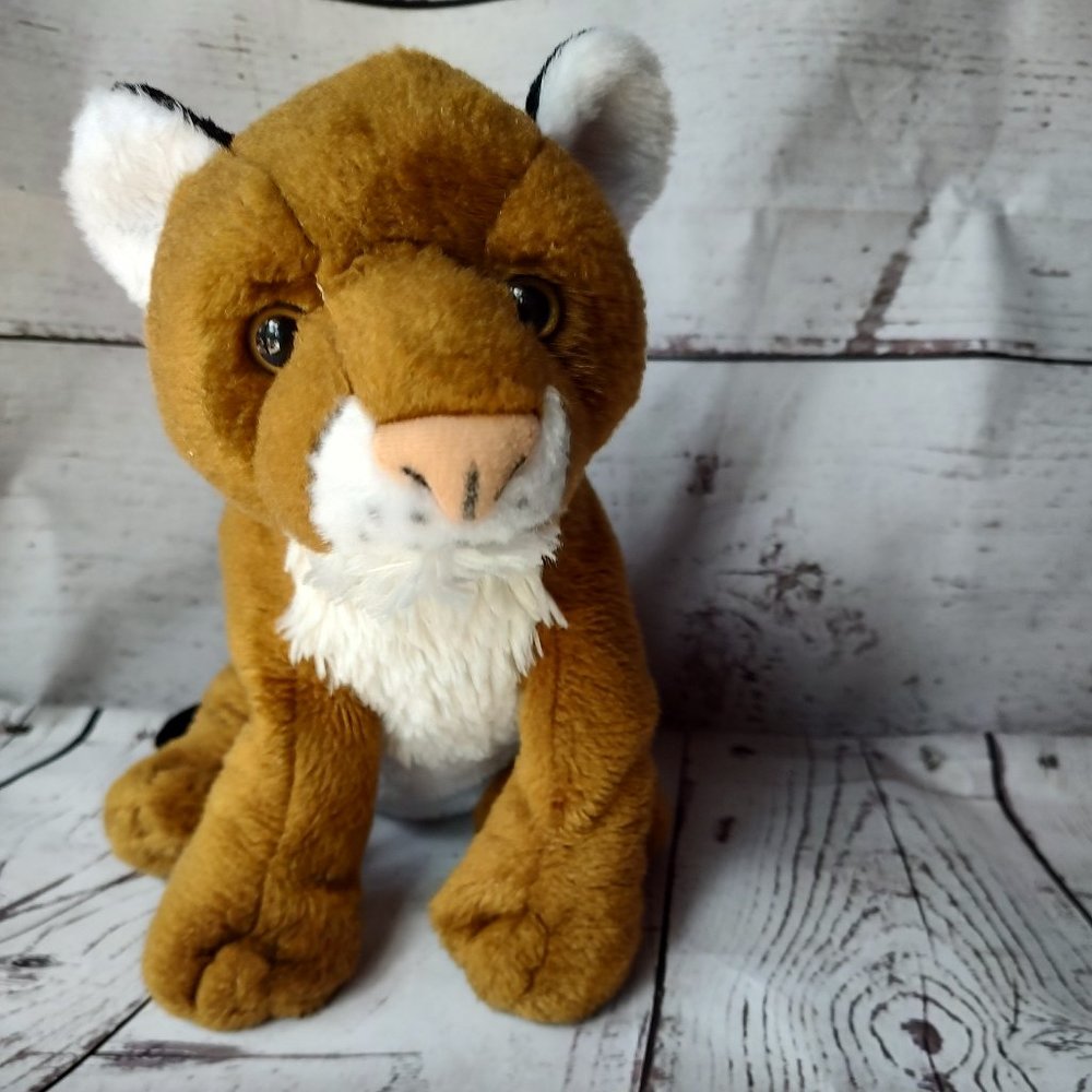 Wild Republic Mountain Lion Plush Cougar Brown Stuffed Animal 12" Soft